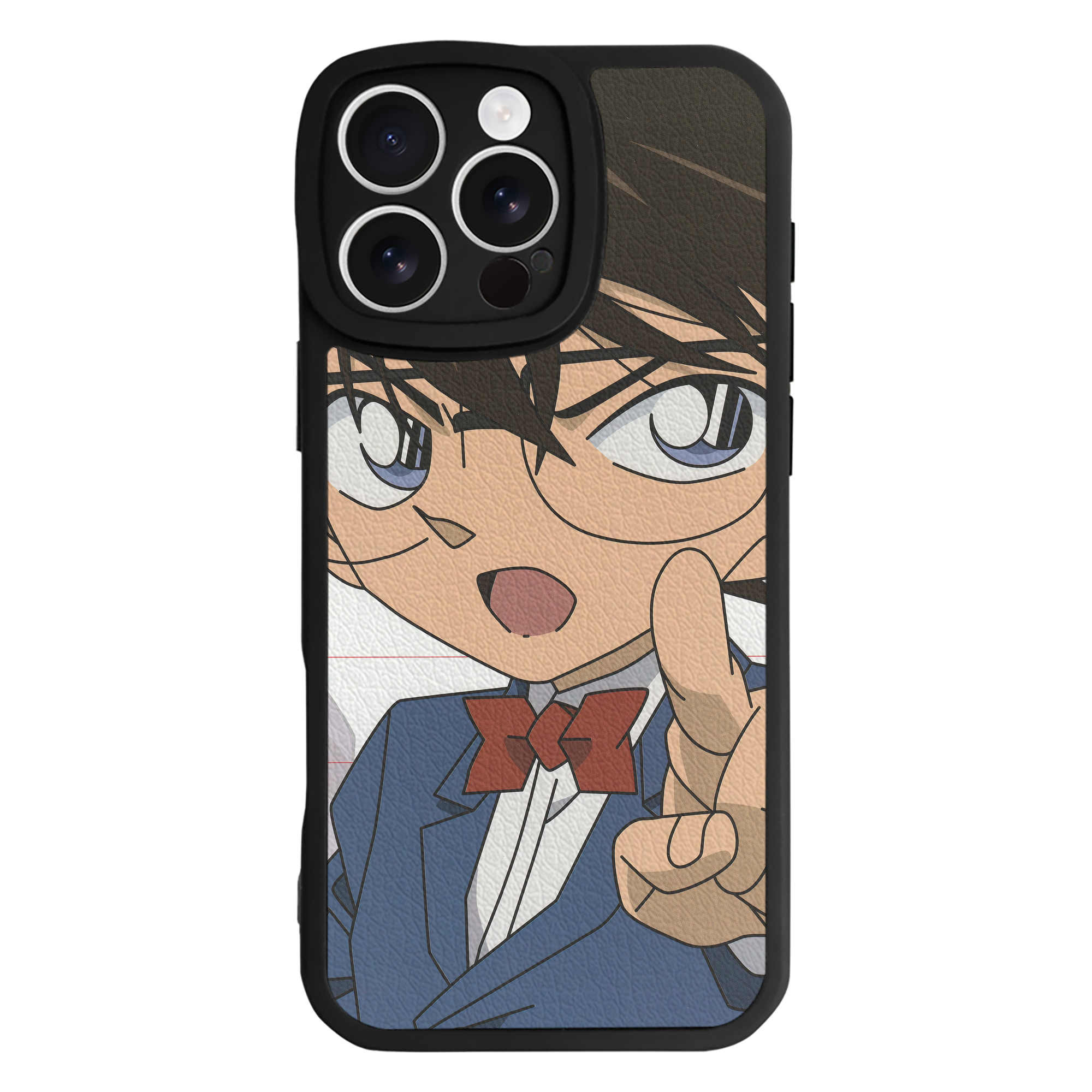 （画像用） 名探偵コナン Detective Conan 【iPhone 16シリーズ対応】シリコンスマホケース（レザー調） 材質：シリコン